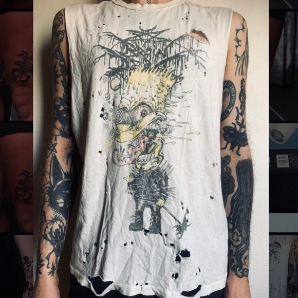 UNIF Other - UNIF BrainDead Bart *rare* distressed unisex shirt